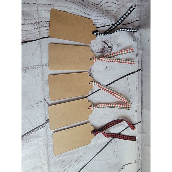 Handmade Button Hanging Ornaments Gift Tags Hangtags Set Of 5 - Picture 5 of 5